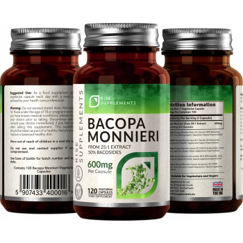 Bacopa Monnieri (Brahmi) 120 Kapsułek po 600mg
