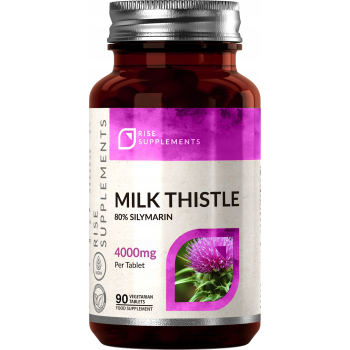 Ostropest plamisty Ekstrakt 20:1 Sylimaryna 80% - 90 Tabletek po 4000mg
